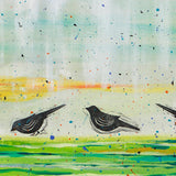 Birds on a Wet Lawn